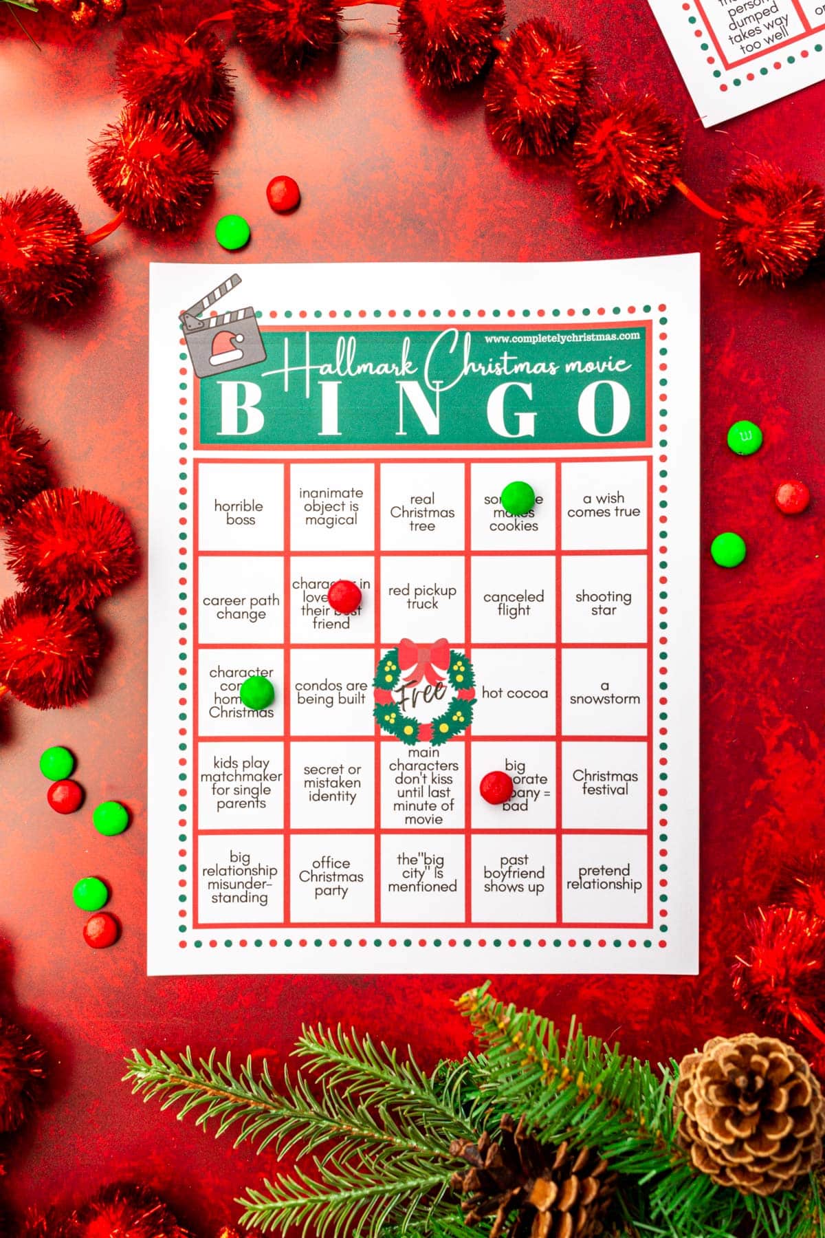 hallmark christmas movie bingo printable - free! - completely